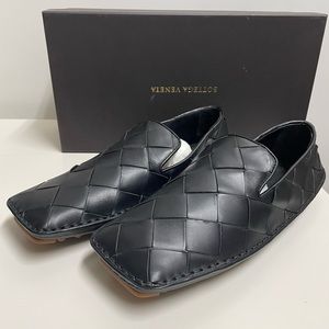 Bottega Veneta Black Men Intrecciato Douglas Loafers